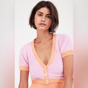 For Love & Lemons Fuzzy Crop Top